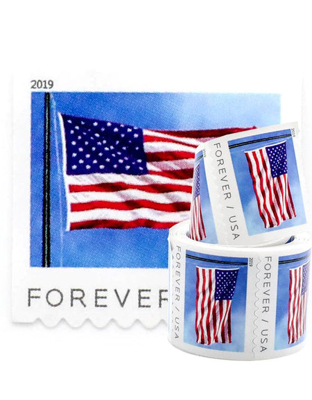 2019 USPS Flag Forever First Class Postage Stamps Was $73.00/roll - stampworldstore