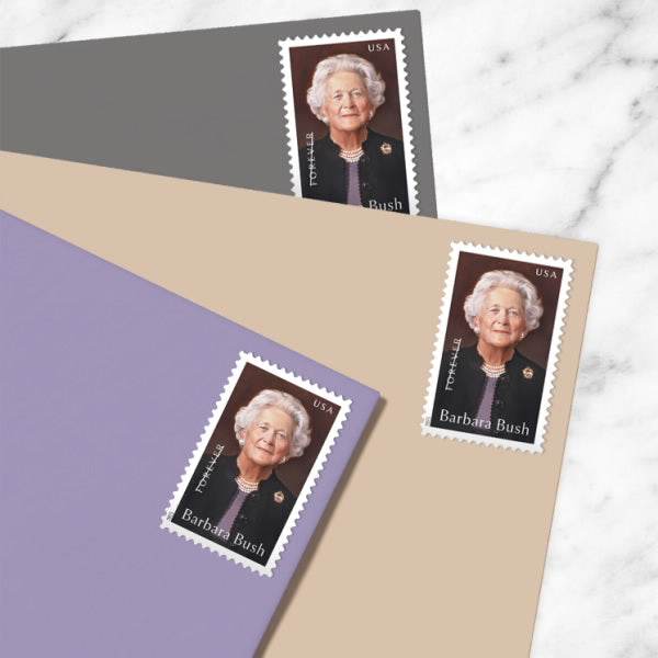 2025 Barbara Bush Stamp 1set=5Sheets Was $73.00/set - stampworldstore