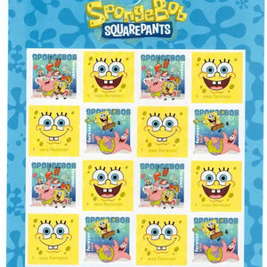 2025 SpongeBob SquarePants Stamps 1set=5Sheets Was $73.00/set - stampworldstore