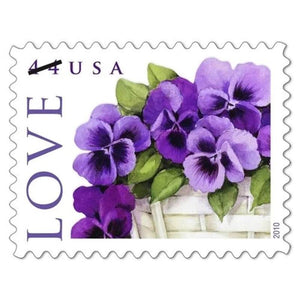 2010 LOVE: Pansies in a Basket Collectible Stamp Sheet of Twenty 44 Cent Stamps 1set=5Sheets Was $73.00/set - stampworldstore