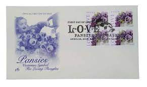 2010 LOVE: Pansies in a Basket Collectible Stamp Sheet of Twenty 44 Cent Stamps 1set=5Sheets Was $73.00/set - stampworldstore