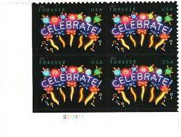 2011 USPS Neon Celebrate! Forever Stamps 1set=5Sheets Was $73.00/set - stampworldstore