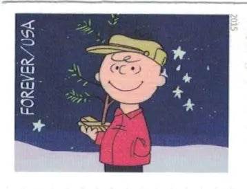2015 USPS Charlie Brown Xmas Pane of 20 Forever Postage Stamps 1set=5Sheets Was $73.00/set - stampworldstore