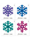 2015 USPS Geometric Snowflakes Forever Postage Stamps 1set=5Sheets Was $73.00/set - stampworldstore
