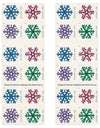 2015 USPS Geometric Snowflakes Forever Postage Stamps 1set=5Sheets Was $73.00/set - stampworldstore