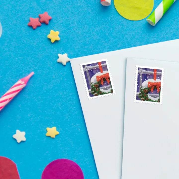 2016 USPS Holiday Windows Forever Stamps 1set=5Sheets Was $73.00/set - stampworldstore
