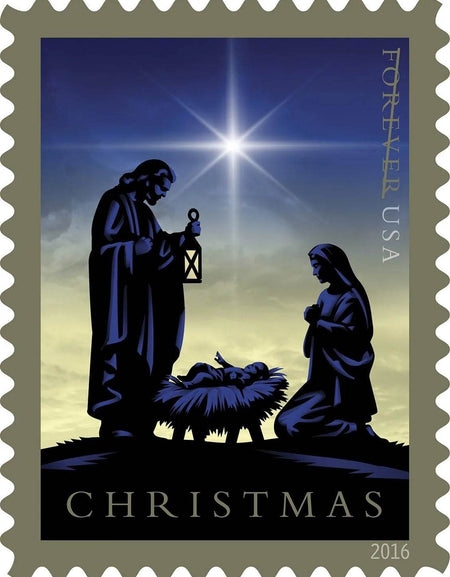 2016 First-Class Forever Stamp - Traditional Christmas: Nativity 1set=5Sheets Was $73.00/set - stampworldstore