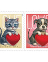 2023 USPS Cat and Dog Love Forever Stamps 1set=5Sheets Was $73.00/set - stampworldstore