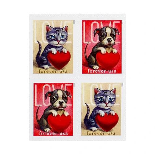 2023 USPS Cat and Dog Love Forever Stamps 1set=5Sheets Was $73.00/set - stampworldstore