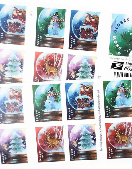 2023 US Snow Globes Booklet Stamps 1set=5Sheets Was $73.00/set - stampworldstore