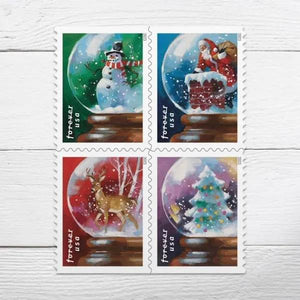 2023 US Snow Globes Booklet Stamps 1set=5Sheets Was $73.00/set - stampworldstore