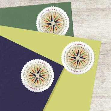2025 Global1794 Compass Rose Stamps Sheet of 10 1set=5Sheets Was $73.00/set - stampworldstore