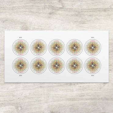 2025 Global1794 Compass Rose Stamps Sheet of 10 1set=5Sheets Was $73.00/set - stampworldstore