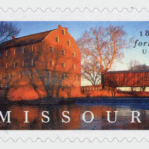 Bollinger’s Mill and Burfordville Covered Bridge Featured on Missouri Statehood Stamp 1set=5Sheets Was $73.00/set - stampworldstore