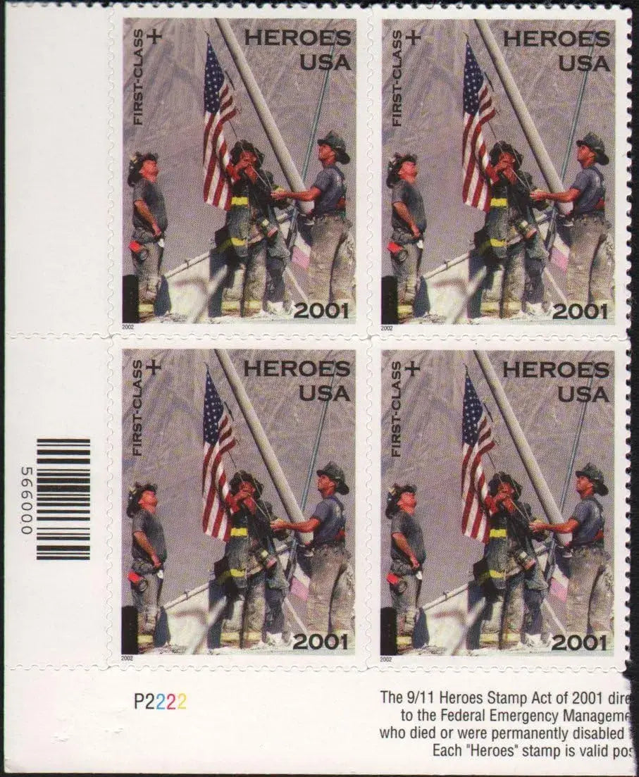 2001 US America Responds 9-11 Heroes Postage Stamps 1set=5Sheets  Was $73.00/set