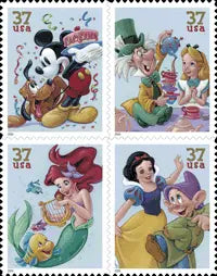 2005 DISNEY 37 Cent U.S.A. STAMPS - FULL PANE - CELEBRATION SERIES - 20 Stamps 1set=5Sheets  Was $73.00/set