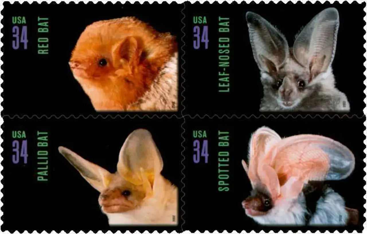 2002 American Bats Stamp 1set=5Sheets  Was $73.00/set