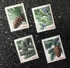 2009 Holiday Evergreens Booklet Pane of 20 First Class Stamps 1set=5Sheets  Was $73.00/set