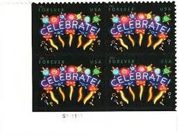 2011 USPS Neon Celebrate! Forever Stamps 1set=5Sheets  Was $73.00/set