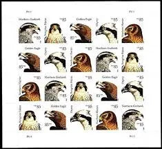 2012 USPS Birds of Prey Sheet Sheet of Twenty 85 Cent Stamps 1set=5Sheets  Was $73.00/set