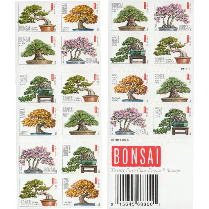 2012 USPS Bonsai First Class Forever Postage Stamps 1set=5Sheets  Was $73.00/set