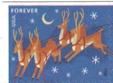 2012 US Stamp Santa & Sleigh - Booklet of 20 Forever Stamps 1set=5Sheets  Was $73.00/set