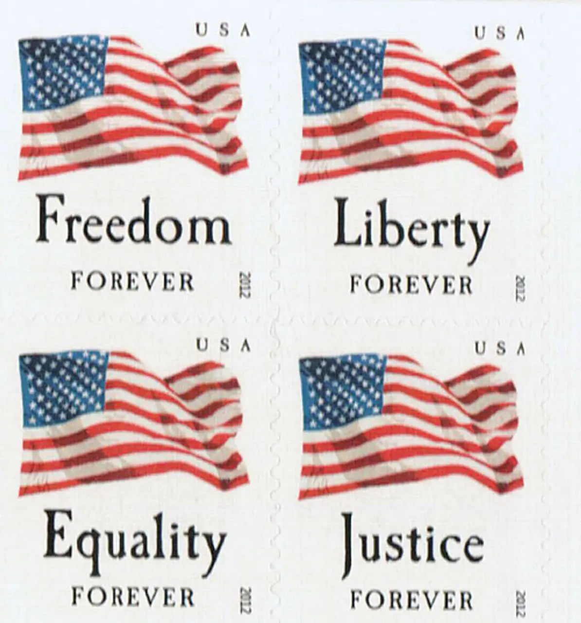 2012 Forever Stamps Four Flags Sheetst of 20 1set=5Sheets  Was $73.00/set