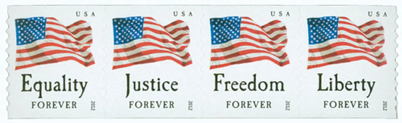 2012 Forever Stamps Four Flags Sheetst of 20 1set=5Sheets  Was $73.00/set
