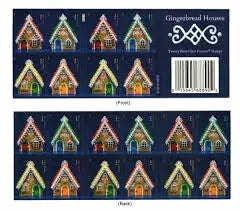 2013 US Holiday Gingerbread Houses Forever Postage Stamps 1set=5Sheets  Was $73.00/set