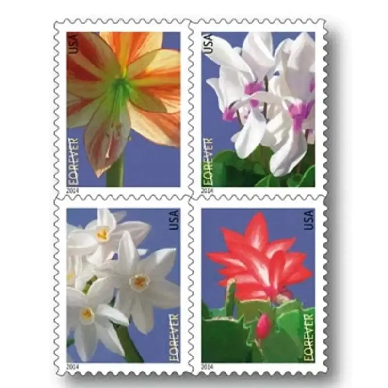 2014 Winter Flowers Forever Postage Stamps 1set=5Sheets  Was $73.00/set