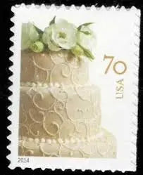 2014 US Wedding Cake Postage Stamps 1set=5Sheets  Was $73.00/set