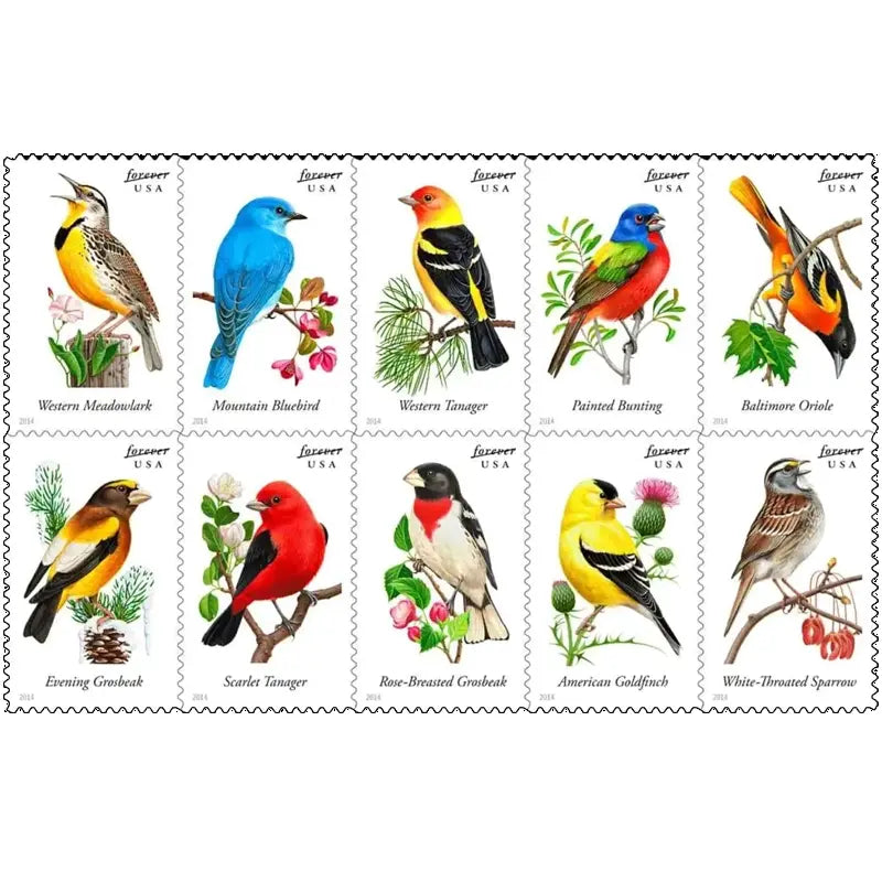 2014 Songbirds Forever Stamps 1set=5Sheets  Was $73.00/set