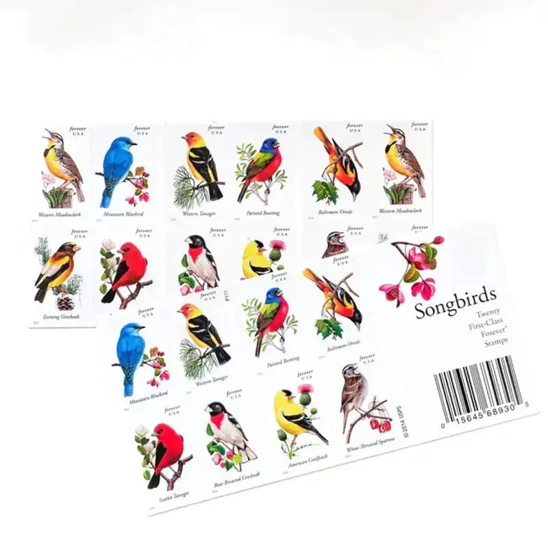 2014 Songbirds Forever Stamps 1set=5Sheets  Was $73.00/set