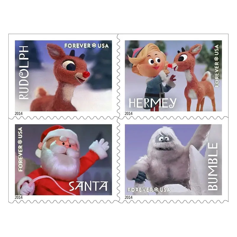 2014 USPS Rudolph the Red-Nosed Reindeer Forever Stamps 1set=5Sheets  Was $73.00/set