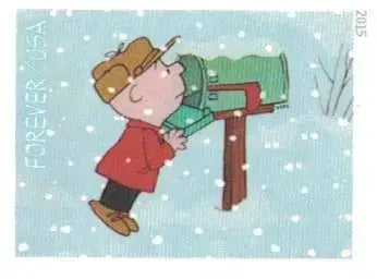 2015 USPS Charlie Brown Xmas Pane of 20 Forever Postage Stamps 1set=5Sheets  Was $73.00/set