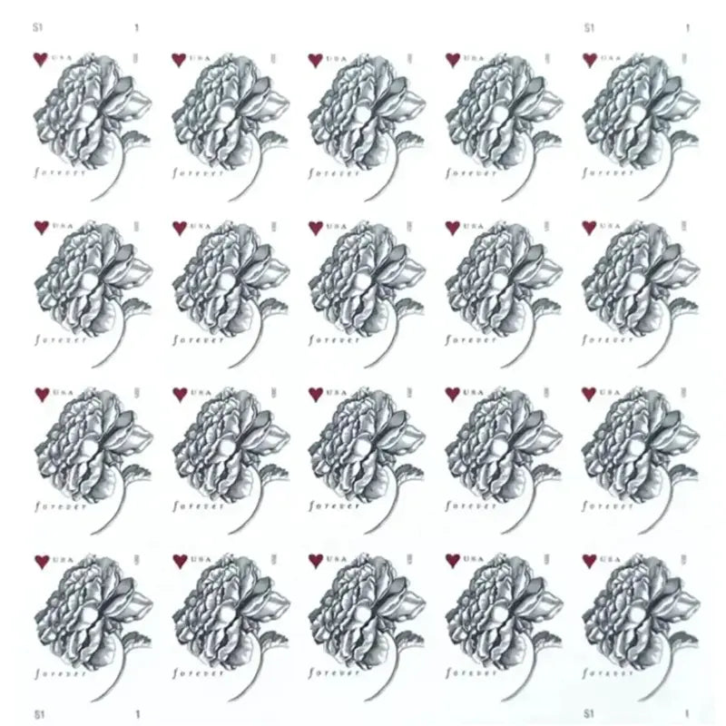 2015 Vintage Rose Pane Wedding Forever Postage Stamps 1set=5Sheets  Was $73.00/set