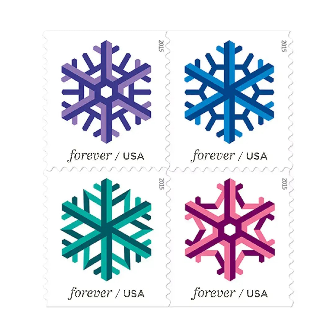 2015 USPS Geometric Snowflakes Forever Postage Stamps 1set=5Sheets  Was $73.00/set