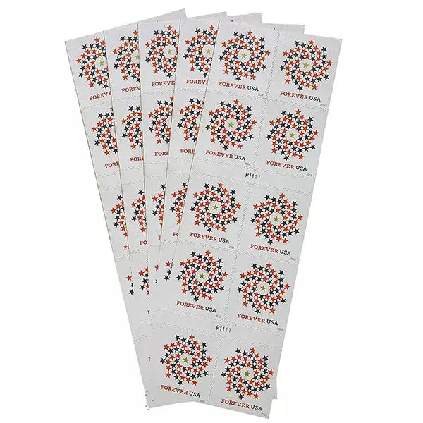 2016 USPS Stars Red & Blue Forever Stamps 1set=5Sheets  Was $73.00/set