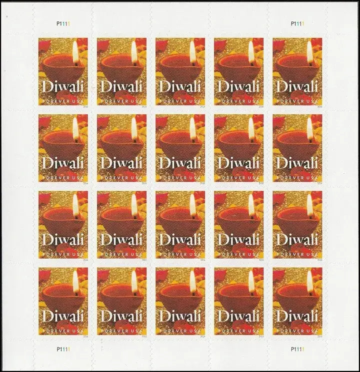 2016 USPS Diwali Celebration First Class Postage Stamps 1set=5Sheets  Was $73.00/set