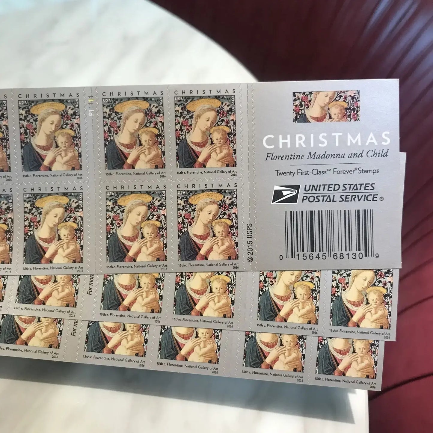 2016 USPS Florentine Madonna and Child Forever Stamps 1set=5Sheets  Was $73.00/set