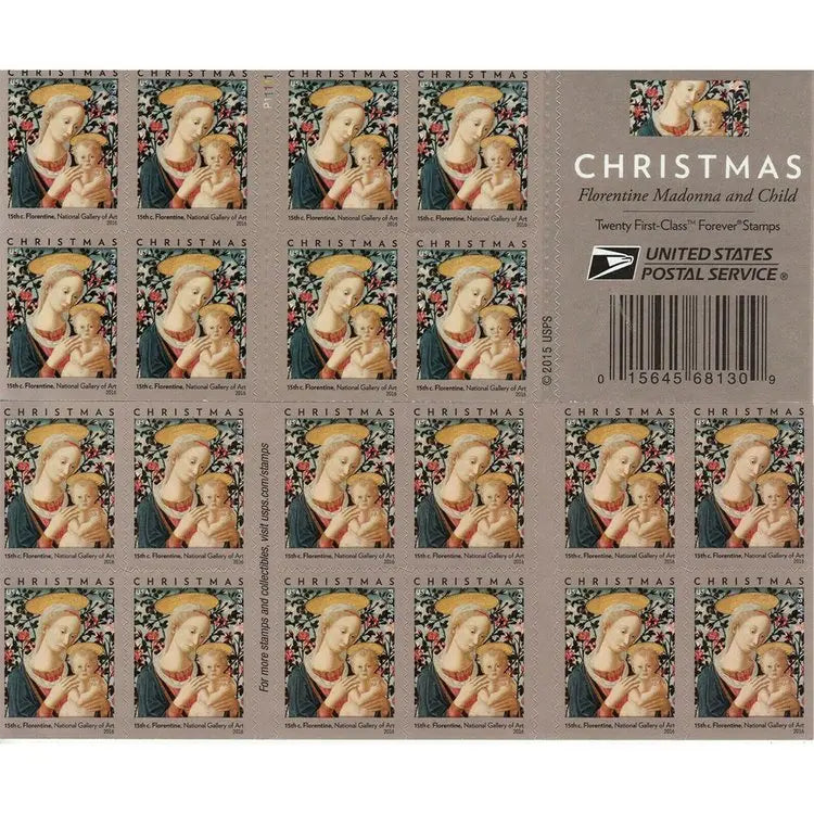 2016 USPS Florentine Madonna and Child Forever Stamps 1set=5Sheets  Was $73.00/set