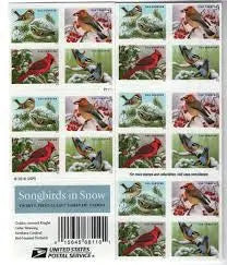 2016 USPS Songbirds in Snow Forever First Class Postage Stamps 1set=5Sheets  Was $73.00/set
