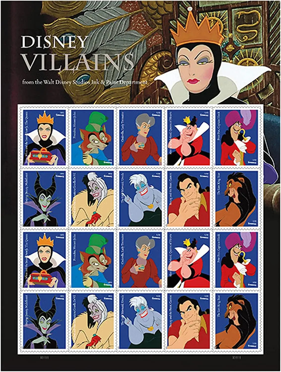2017 USPS Walt Disney Villains Forever First Class Postage Stamps 1set=5Sheets  Was $73.00/set