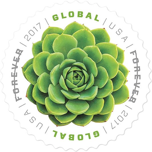 2017 USPS Global Green Succulent International Forever Stamps 1set=5Sheets  Was $73.00/set