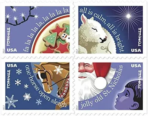 2017 USPS Christmas Carols Forever Postage Stamps 1set=5Sheets  Was $73.00/set