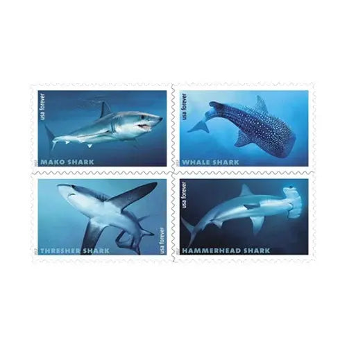 2017 USPS Shark First Class Forever Postage Stamps 1set=5Sheets  Was $73.00/set