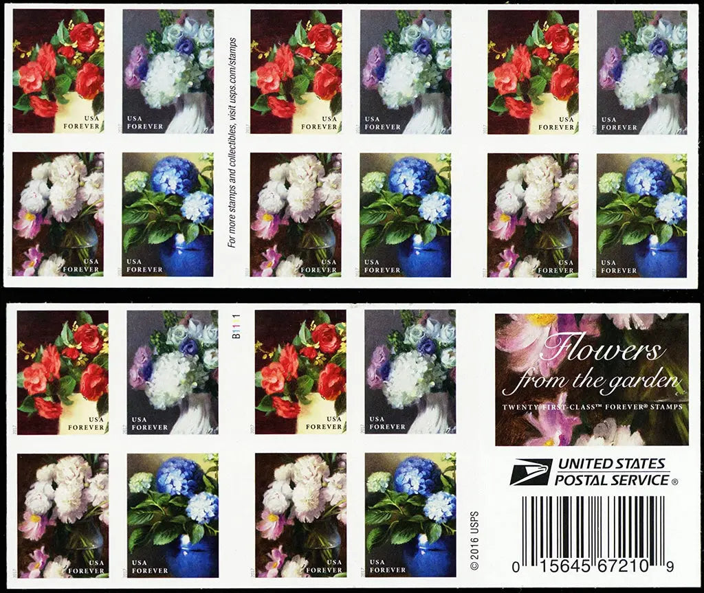 2017 USPS Flowers from The Garden Forever Stamps 1set=5Sheets  Was $73.00/set