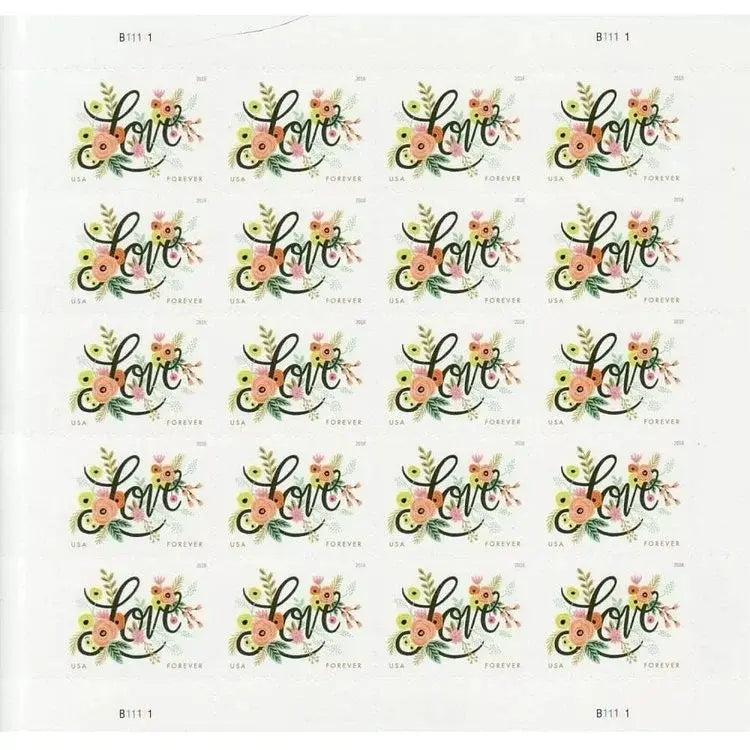 2018 USPS Love Flourishes Forever Stamps 1set=5Sheets  Was $73.00/set