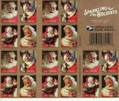 2018 USPS Sparkling Holidays Christmas Santa Forever Stamps 1set=5Sheets  Was $73.00/set