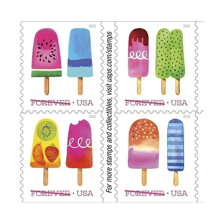 2018 USPS Ice Cream Self Forever Stamps 1set=5Sheets  Was $73.00/set